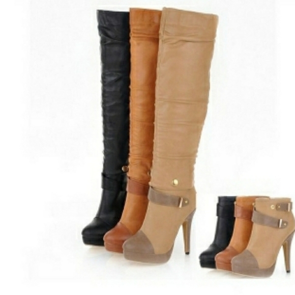 BOUTIQUE
~Stylings of Shé by Shele~ Shoes - NEW Rare 2-in-1 Convertible Black Boots